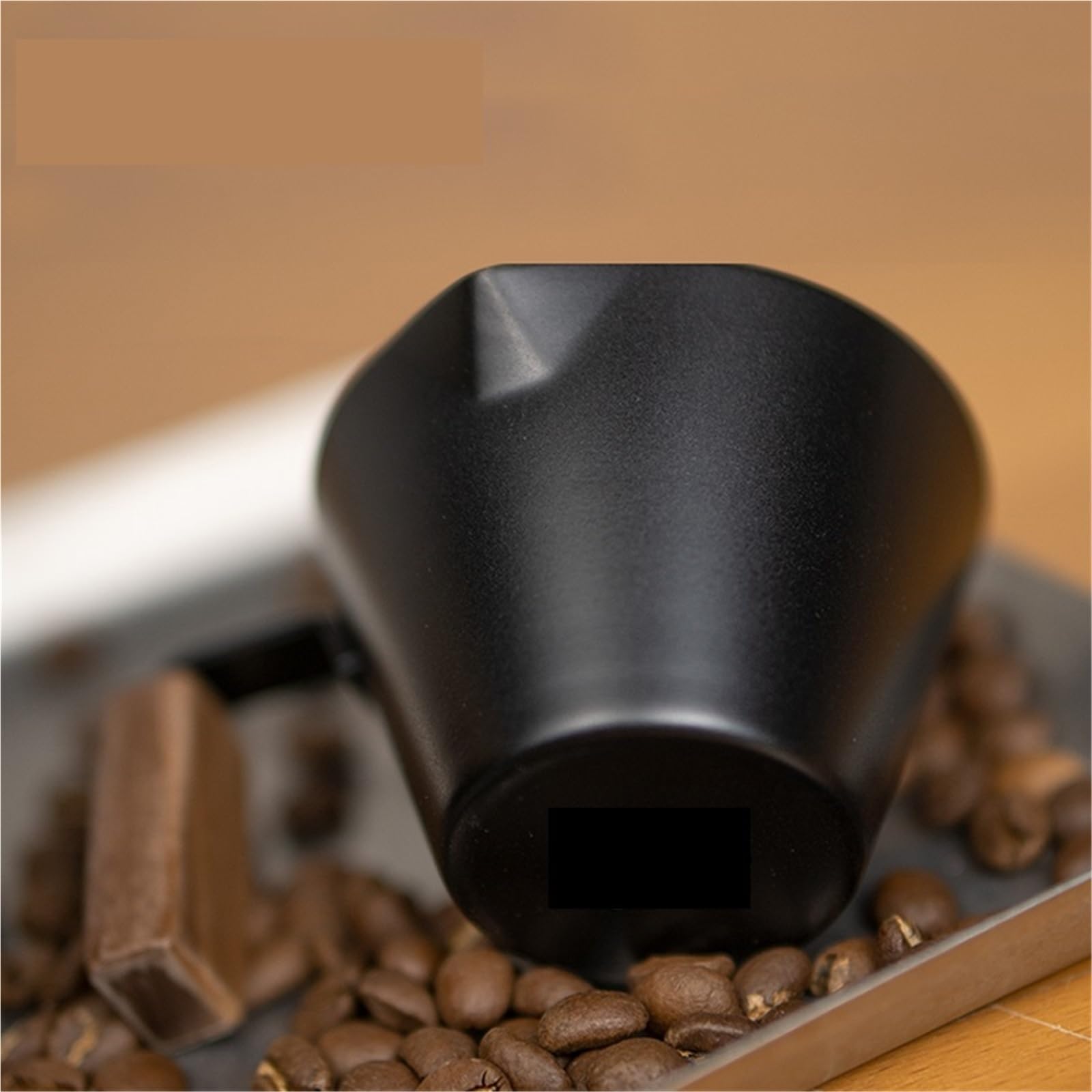 Tazas medidoras de acero inoxidable, taza extracción Espresso doble boca, 100ml con herramientas cocina a escala, 2 uds para Latte Art(Black)
