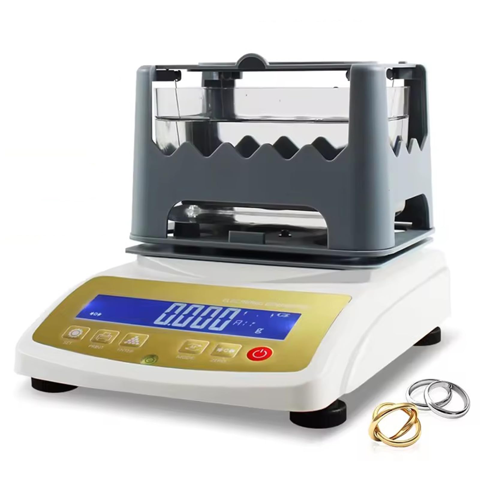 Digital Electronic Gold Purity Tester, High Precision Gold Testing Analyzer Machine Precious Metal Verifier Gold Density Tester Karat Detector,600k