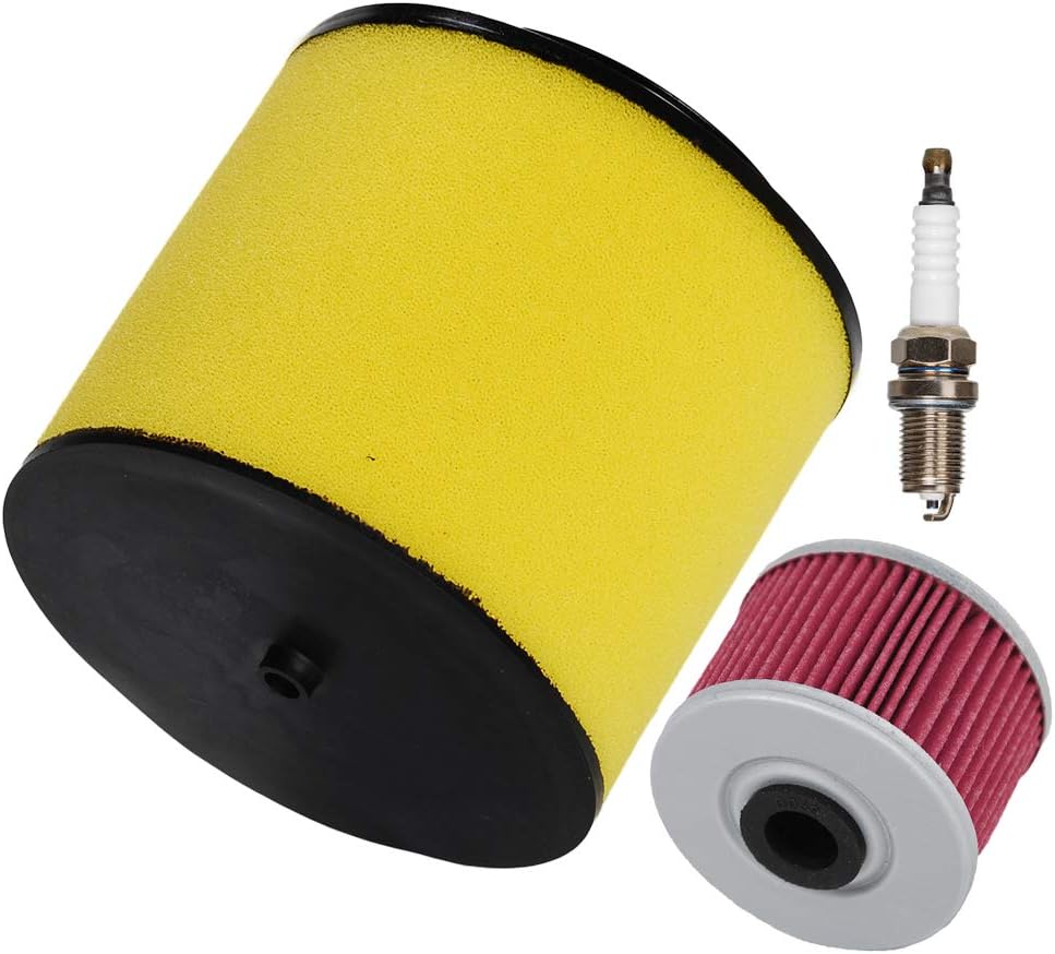 HIFROM ATV Air Filter Element Cleaner Oil Filter Spark Plug Tune Up Kit replacement for Honda TRX400EX TRX400X TRX420FA TRX420FE TRX420FM TRX420TM TRX420TE TRX500FM TRX500FE Replace 17254-HN1-000