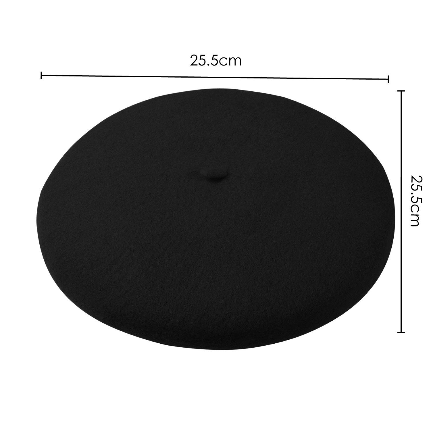 TRIXES Francuski beret kapelusz - fantazyjny kapelusz tematyczny - jeden rozmiar - damski beret gazeciarz czapka francuska czapka wełniana klasyczna jesień wiosna zima kapelusze - vintage francuski