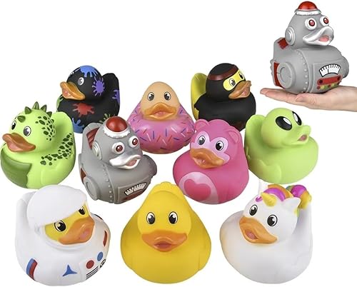 Miniatura 5 de Big Rubber Ducky - Mezcla coleccionable (5.5 pulgadas) de alienígena, robot, dinosaurio, splat, ninja, confeti, corazón rosa, amarillo, unicornio y