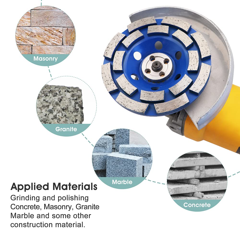 Diamant Schleiftopf,HIGHDRIL 125MM Turbo Diamanttopfschleifer Schleifscheibe für Beton Mauerwerk Granit Marmor Naturstein