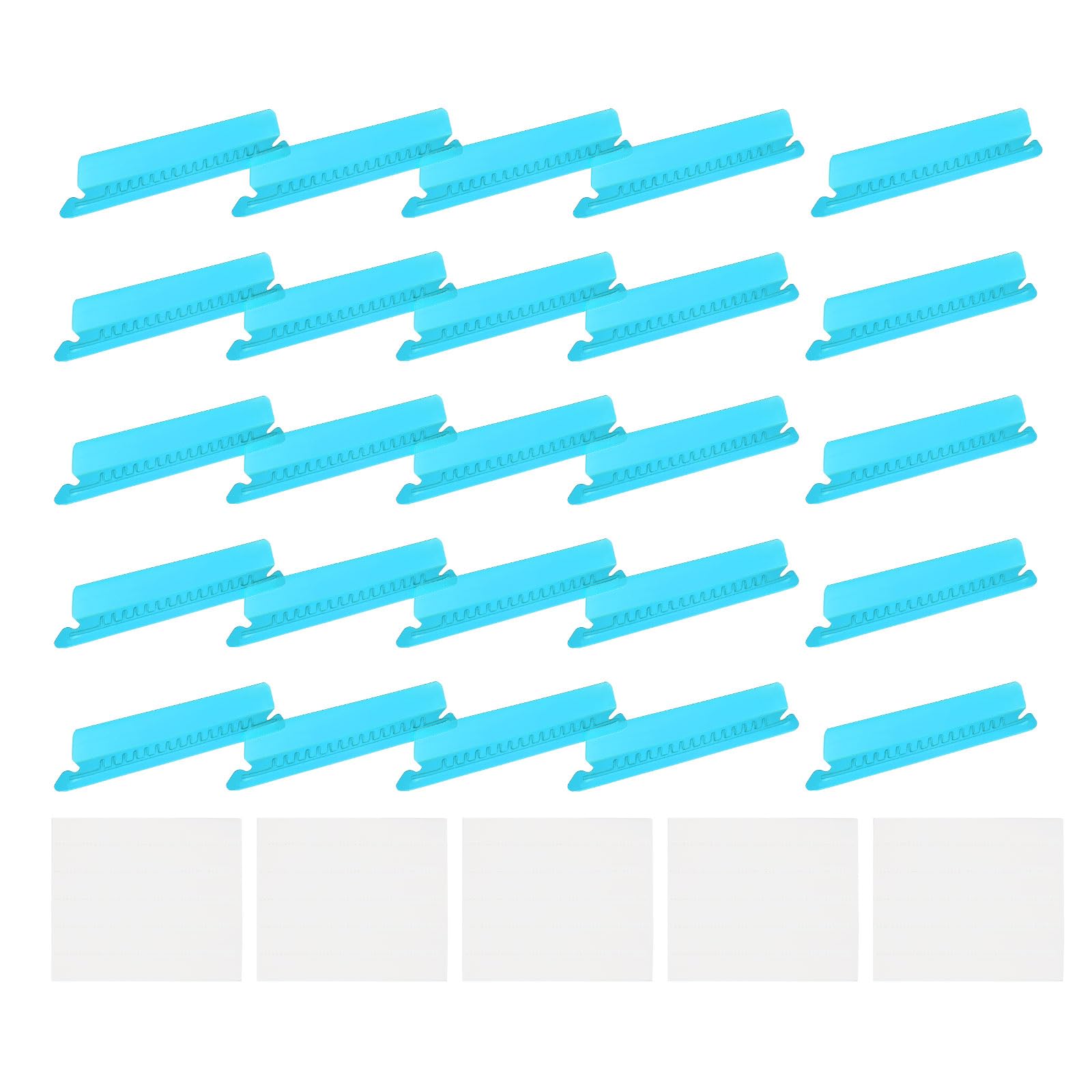 sourcing map Hanging File Folder Tabs, 4 Inch Insertable Tabs and Inserts Plastic Clear File Organizer Labels Filing for Folder Quick Identification, Blue, 50 Pcs