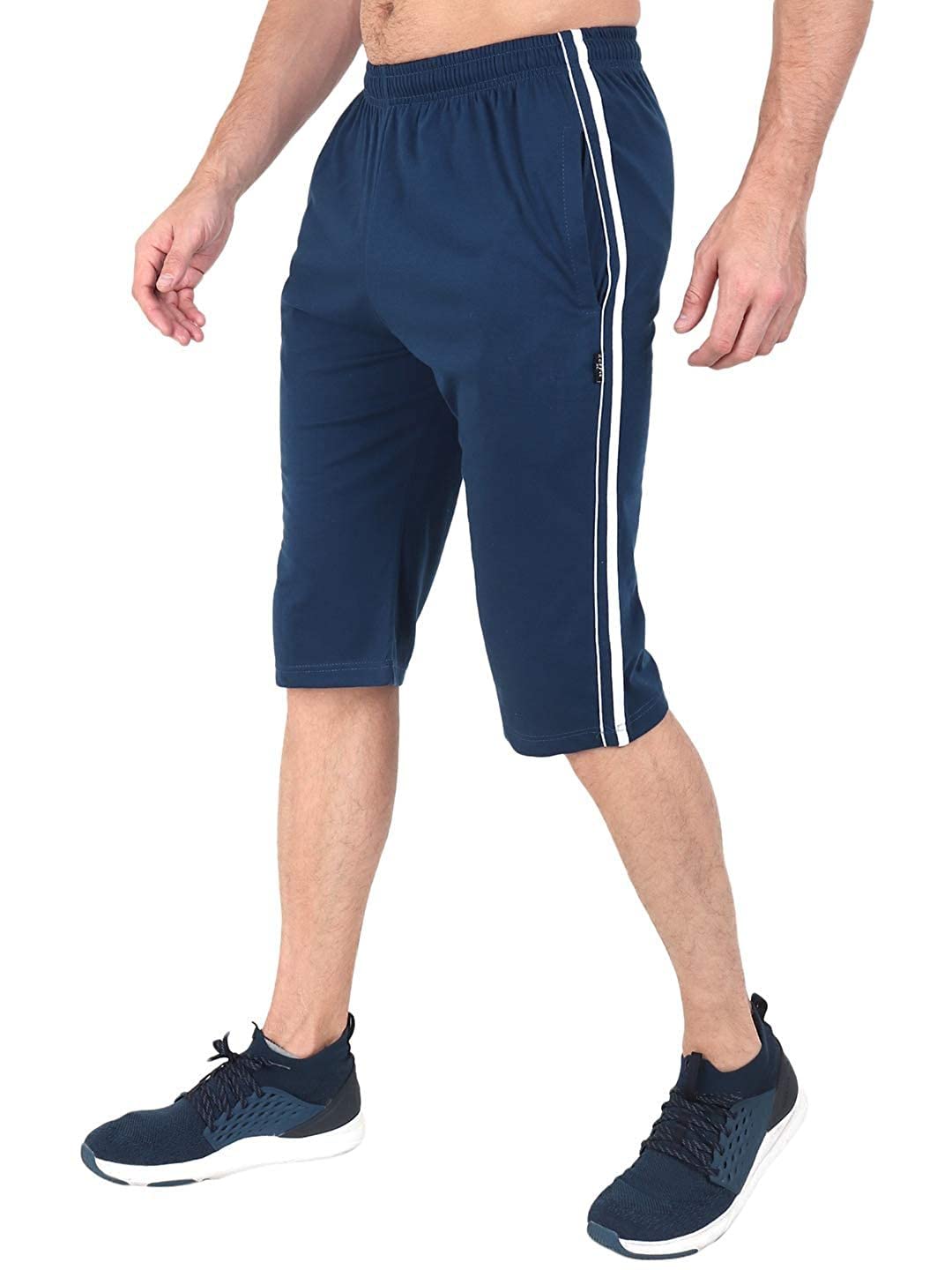ephemeral Men's 100% Cotton 3/4 Capri Regular Shorts (Pack of 1Pc-picture-23
