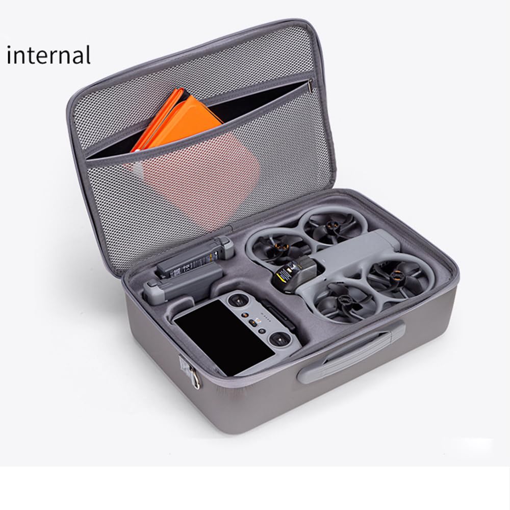 Torba podróżna do DJI Avata 360 RC 2 Fly More Combo, torba do przechowywania o dużej pojemności, przenośny organizer z paskiem na ramię, wodoodporny pokrowiec ochronny PU, akcesoria, szara