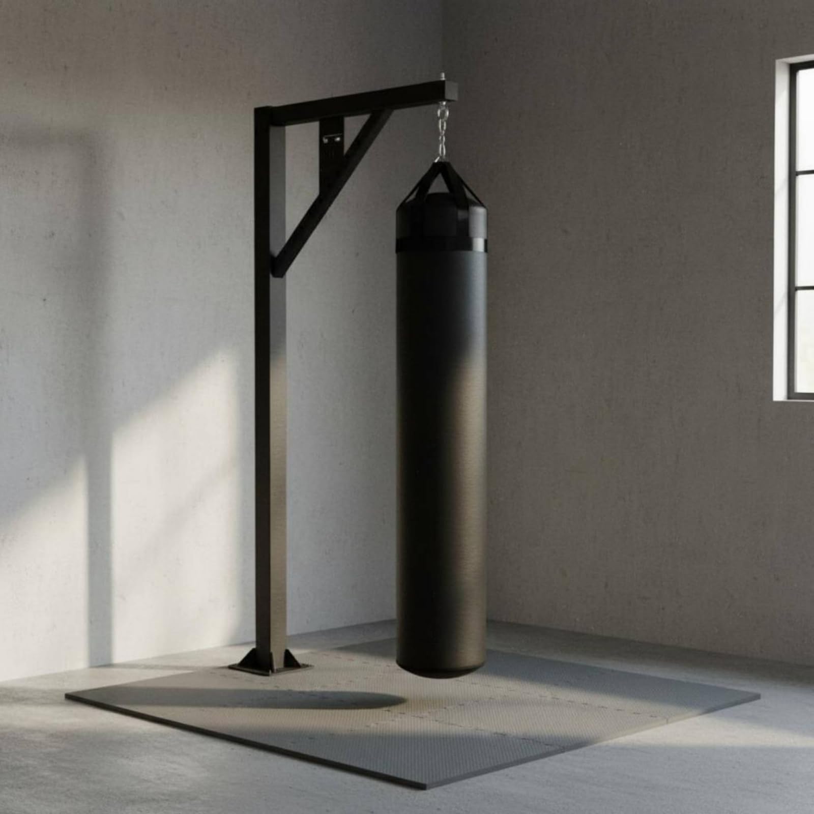Stand da Pugilato Pavimento Struttura Robusta Porta Sacco Pugilato Acciaio Al Carbonio Attrezzatura Sportiva per Palestra, Casa