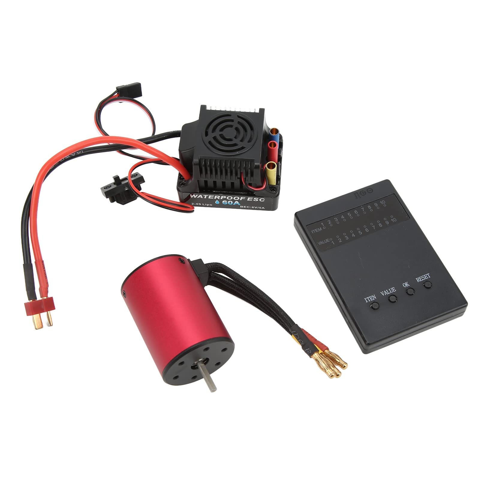 Yctze Wysokowydajny Zestaw ESC Silnika 5200KV do Samochodów RC/10 z kartą Programatora i aluminiową obudową