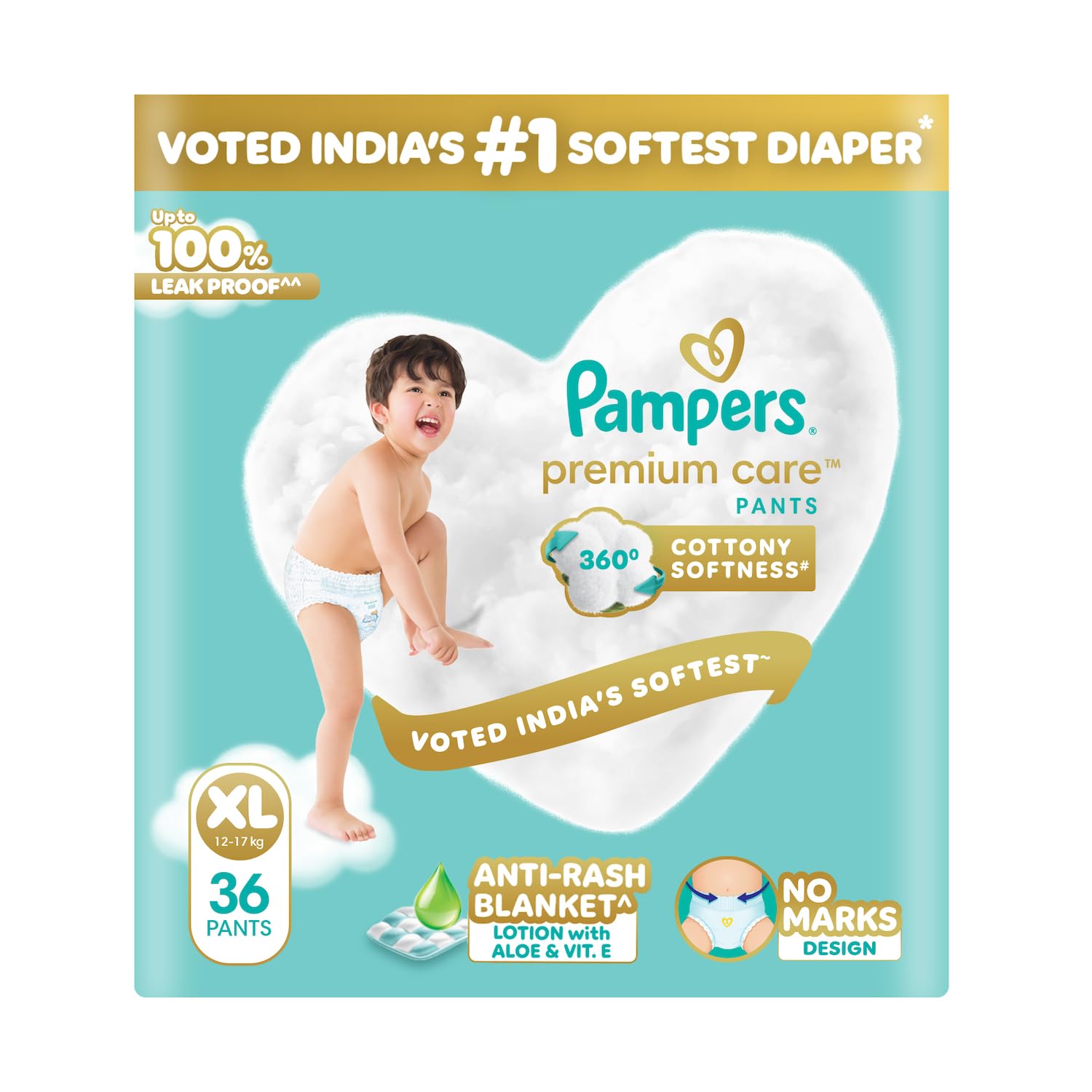 Pampers Premium Care Pants, Extra Large size baby diapers (XL), 36 Cou