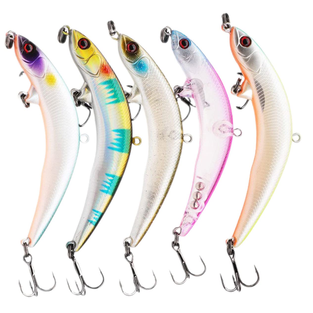 Garneck 20pezzi Ganci Sinking Per Pesca Creativa Esca Pratica Per Dolce Strumenti Di Pesca Comodi e Stabili Per Attirare Predatori