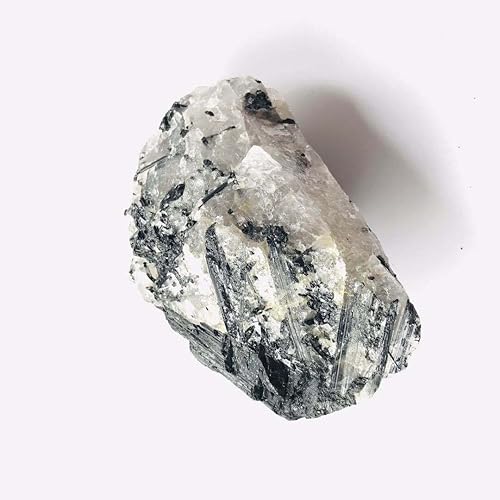 Miniatura 6 de 1 muestra de cuarzo rutilado de turmalina negra de cristal natural áspero, 50G-300G para decoración, hermosas colecciones de cristal para el hogar