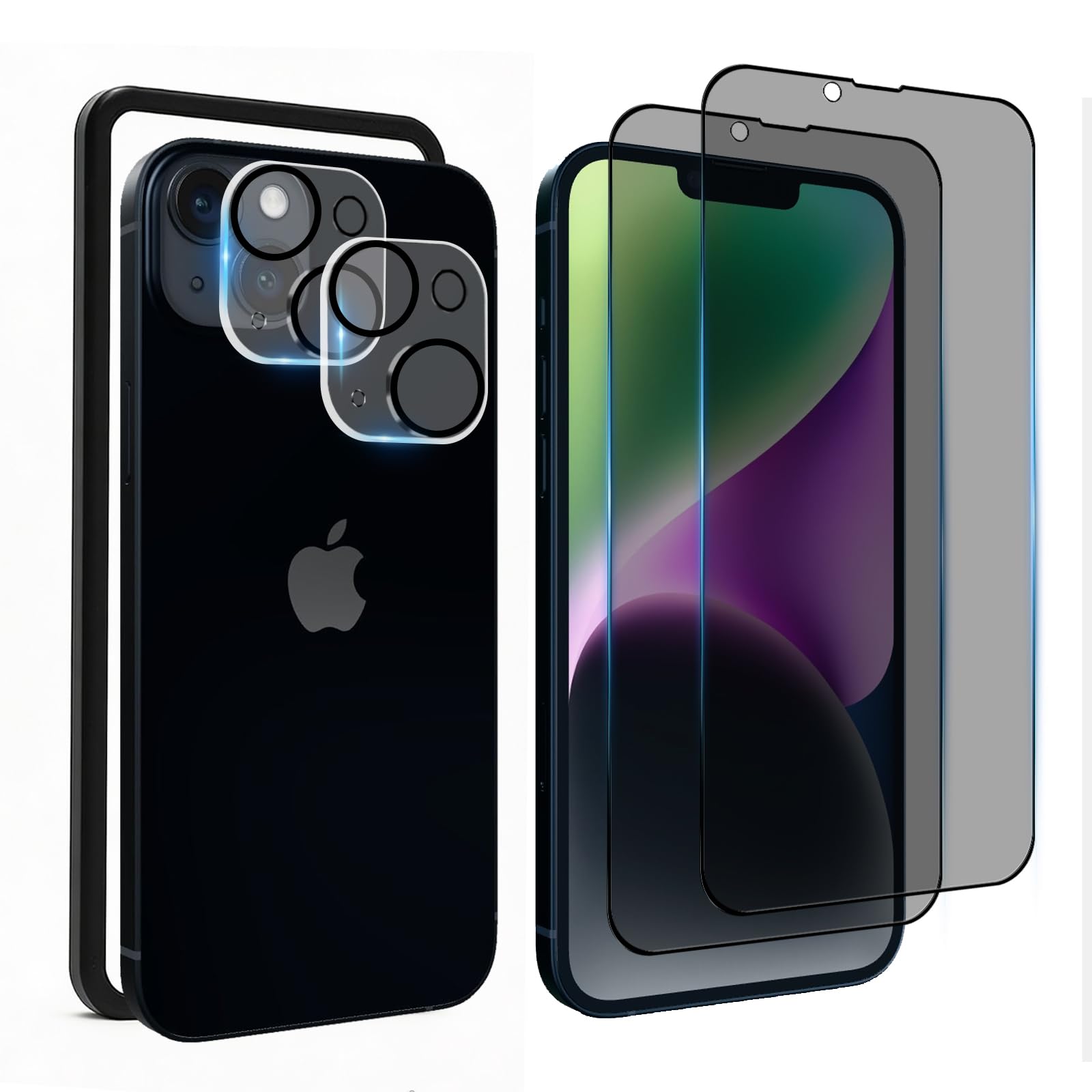 【値段相談可】iPhone14 本体＋ガラスフィルム2枚中古ケース付き Amazon | 【2枚セット】 iPhone 14 用 覗き見防止 フィルム 180度 い