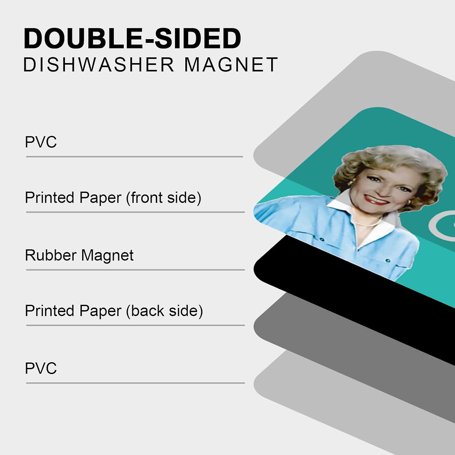 The Golden Girls Dishwasher Magnet, Funny Clean Dirty Sign Indicator, Universal Dirty Clean Dishwasher Magnet Indicator for Kitchen Organization, Refrigerator Dish Wash Sign