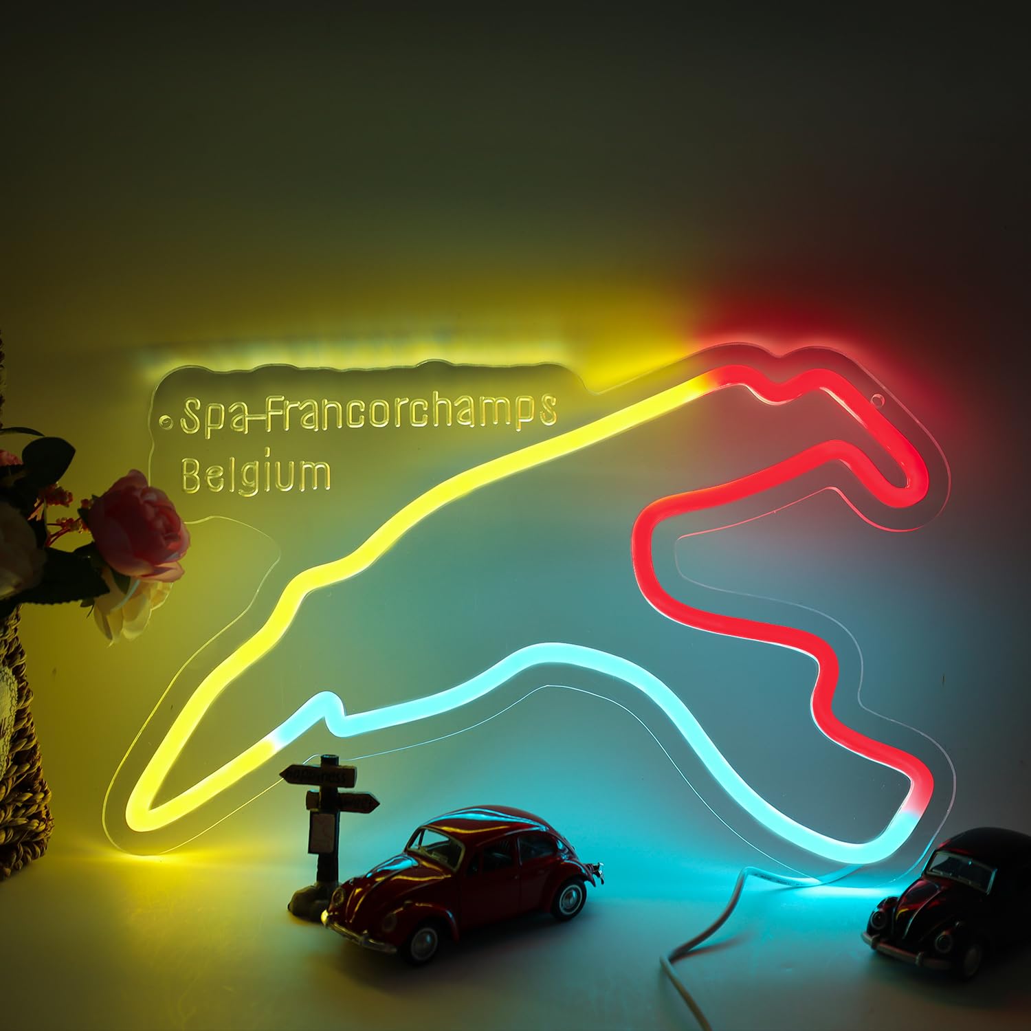 Amazon.co.jp: FVKCLTO Spa - Francorchamps LEDネオンサイン リビング