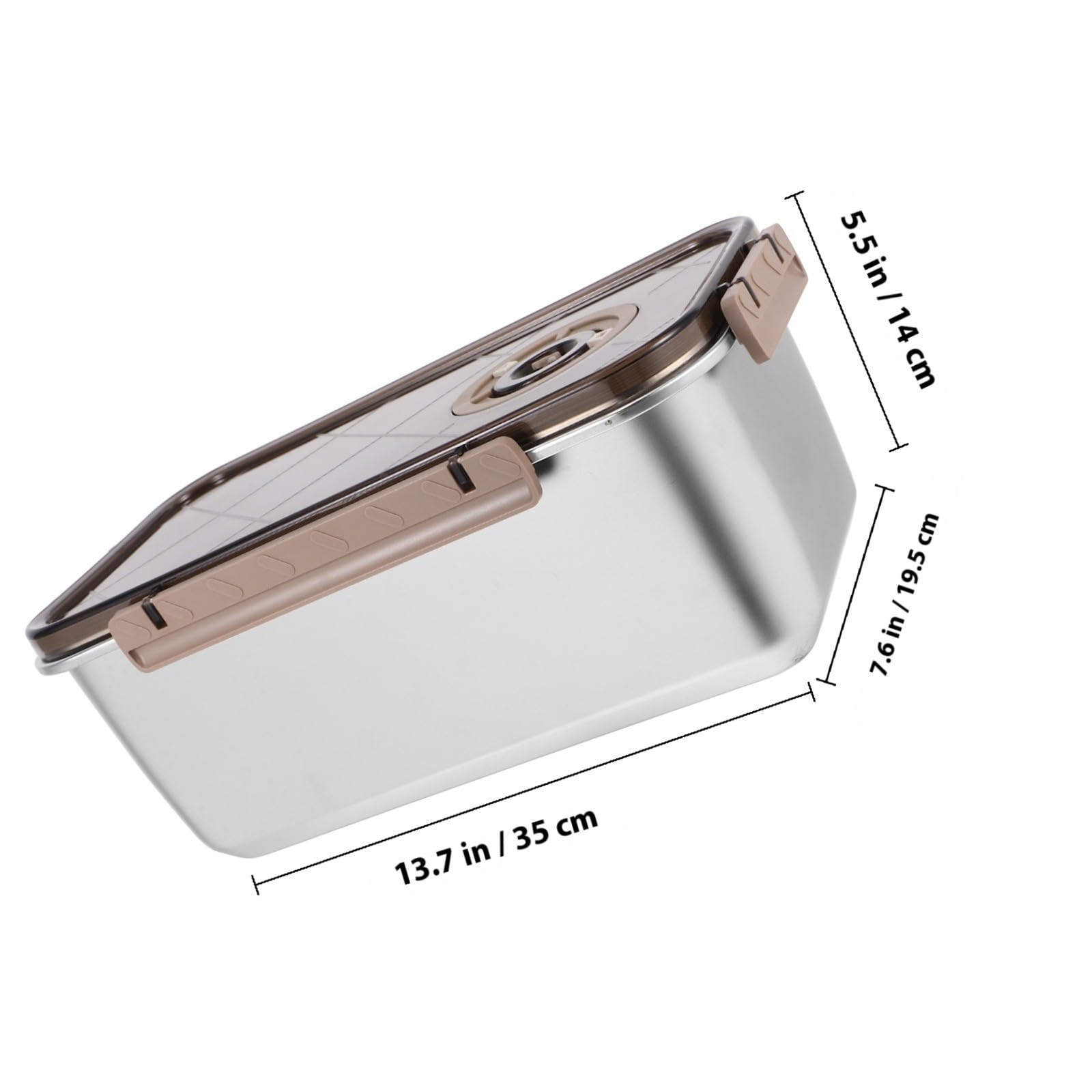 SHINEOFI Contenitore per Alimenti 5, 8l in Acciaio Inox Ermetico
