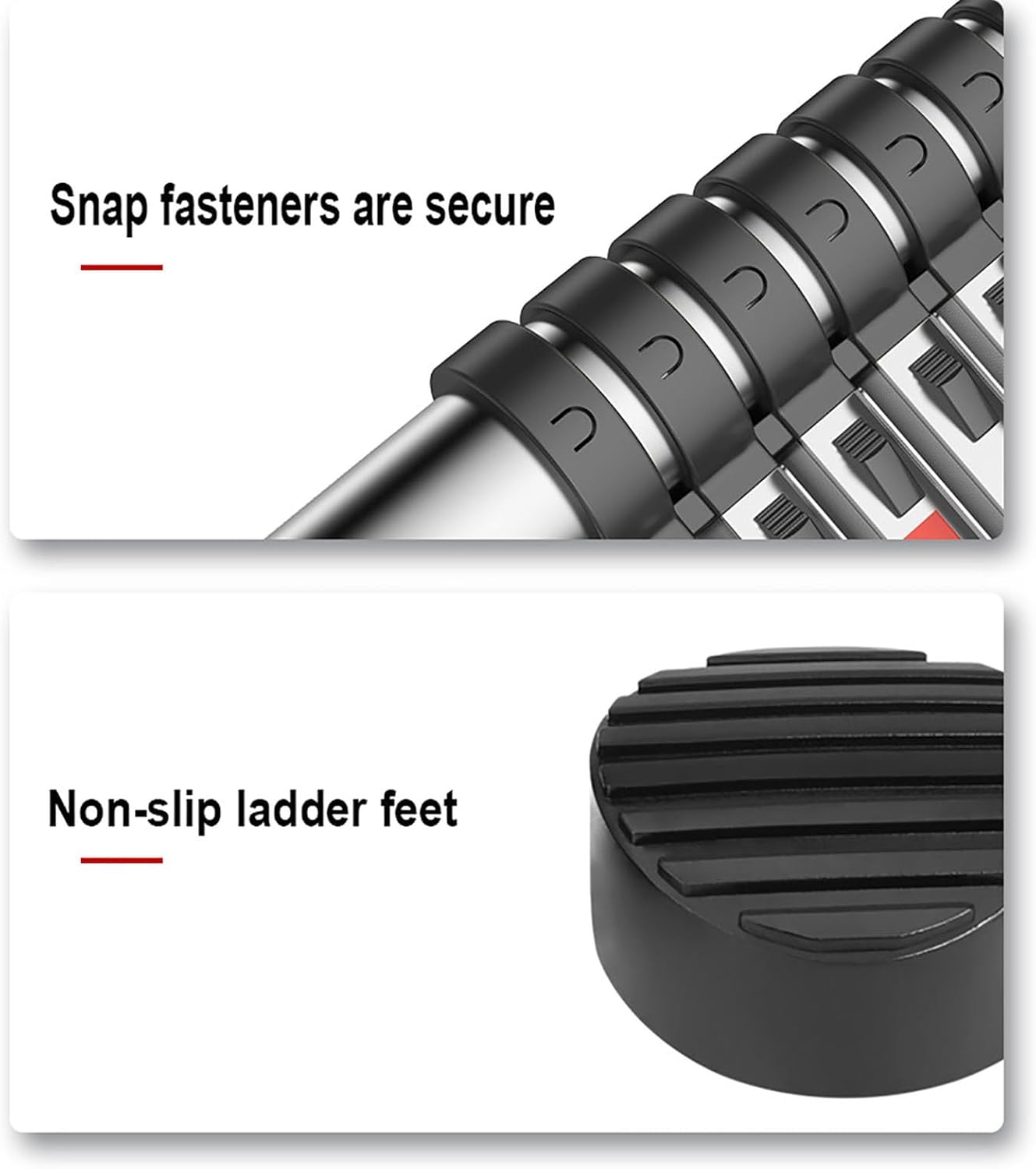 Telescoping Ladder Aluminum Telescopic Extension Multi Purpose Ladders Extendable with Non-Slip - 330 Lb Max Capacity (Size : 230cm/90.6in)