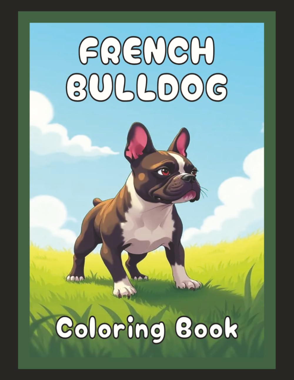 French Bulldog Coloring Book: Realistic Dog & Puppy Picture Pages with 60 Lined Drawings of Doggy Outdoor Adventures in Park, Mountain, City, Lake, ... Scenes + More | Art Gift for Kids and Adults