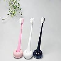 Vista 8 de EasyHonor Cepillo de dientes extra suave para encías sensibles, cepillo de dientes manual micro nano con 20000 cerdas de hilo dental suave