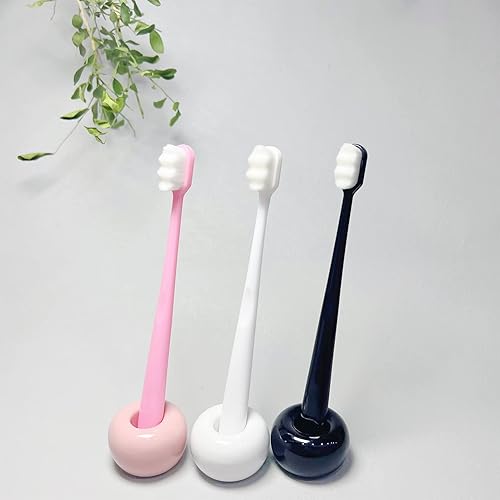 Miniatura 8 de EasyHonor Cepillo de dientes extra suave para encías sensibles, cepillo de dientes manual micro nano con 20000 cerdas de hilo dental suave para