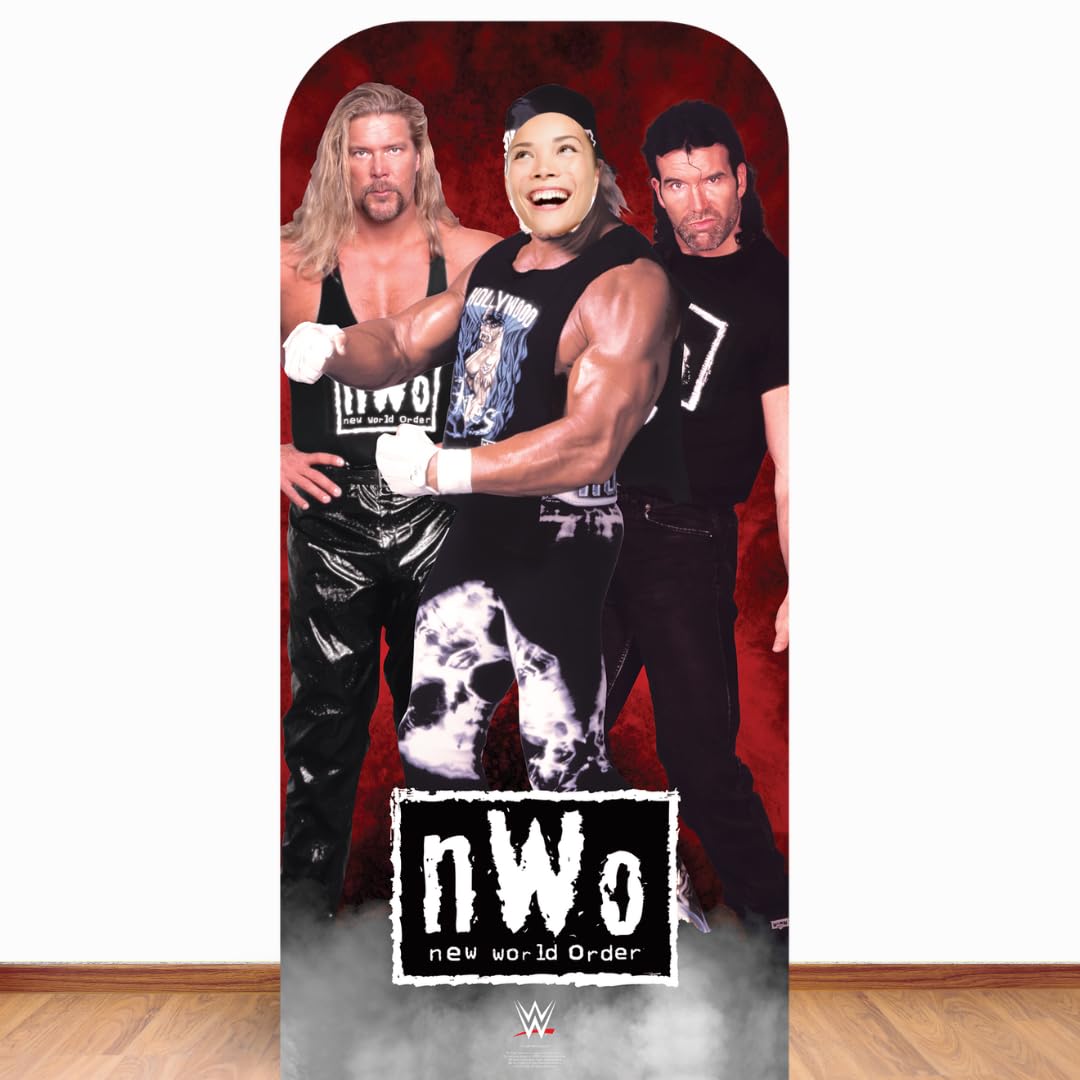 Star Cutouts SC4348 WWE NWO Hulk Hogan Tag Team Stand-In Cardboard Cutout – Wrestling Party Decoration, Photo Prop & Fan Display