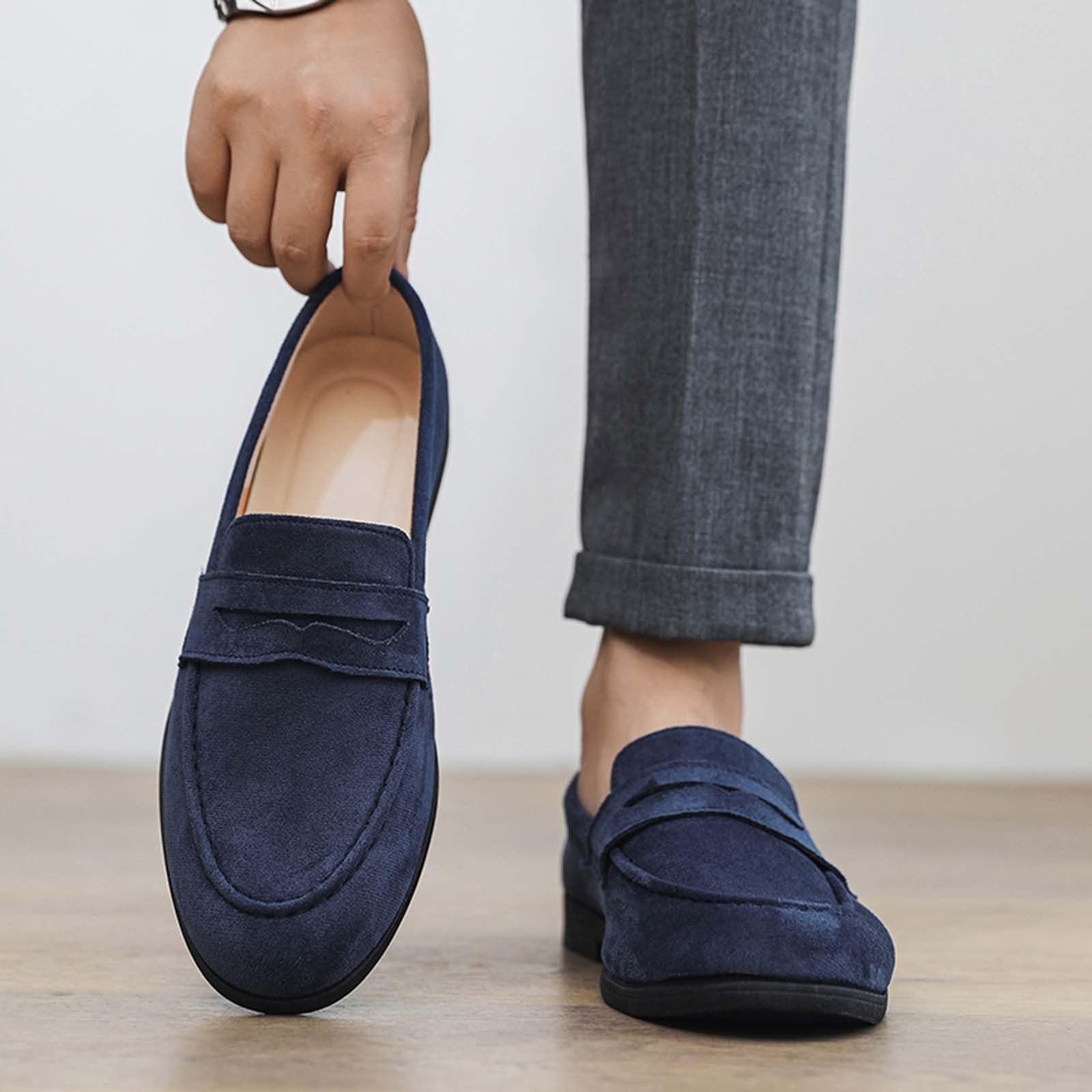 Mocassini Uomo Eleganti 39-45 EU in Pelle Scarpe da Barca Primavera Estive Mocassino Slip-on Elegante Loafers Senza Lacci Casual Teacher Shoes Comode per Cerimonia, Lavoro e Uscire,
