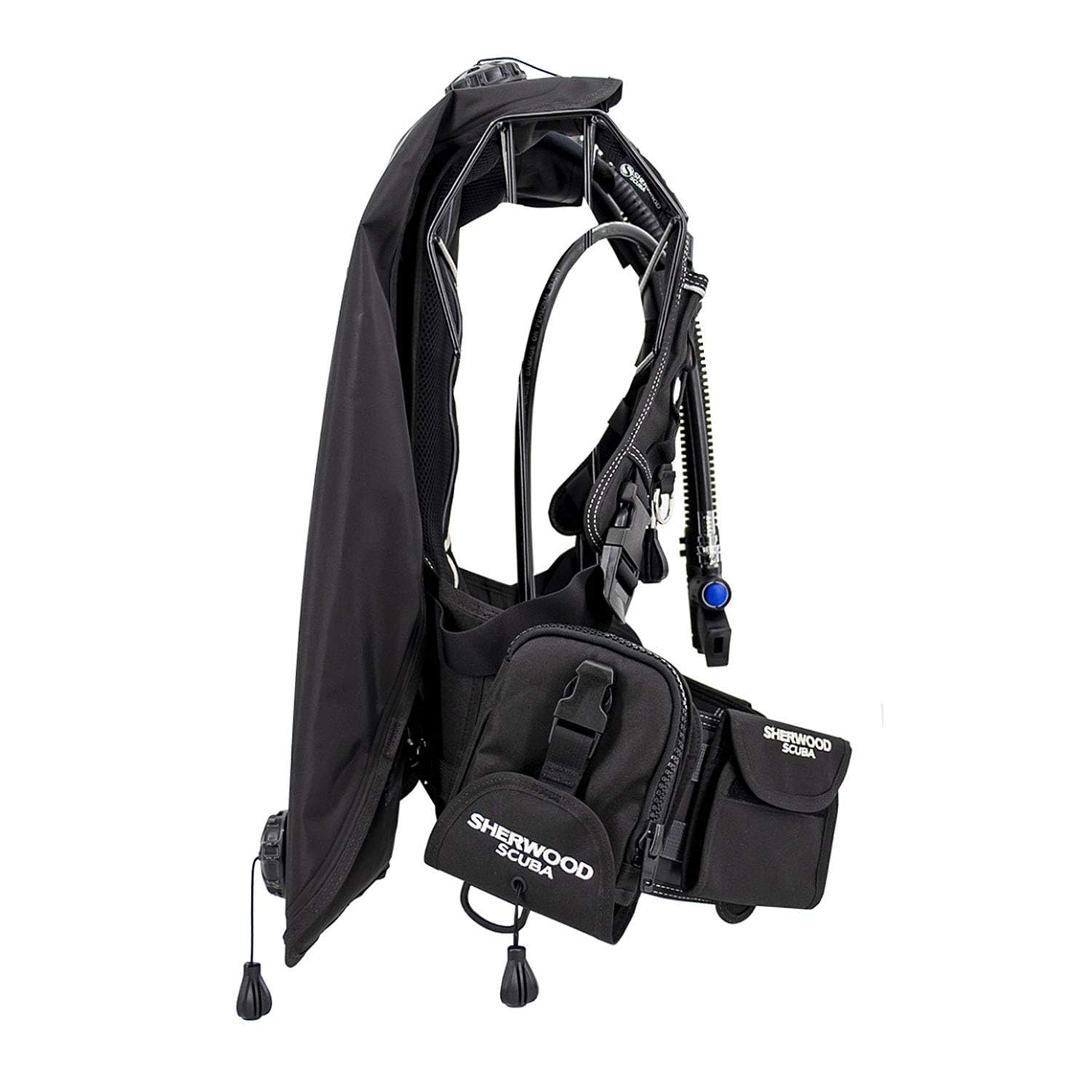 SHERWOOD SCUBA Crux Modular Scuba Diving BCD with 40 lbs of Lift - Blue - XLarge