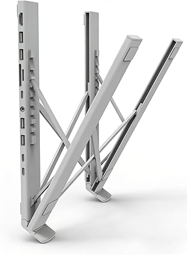 Miniatura 8 de Soporte de estación de acoplamiento para laptop, 8 en 1 USB C Hub HDMI portátil con puertos USB, adaptador multipuerto USB C, estación de