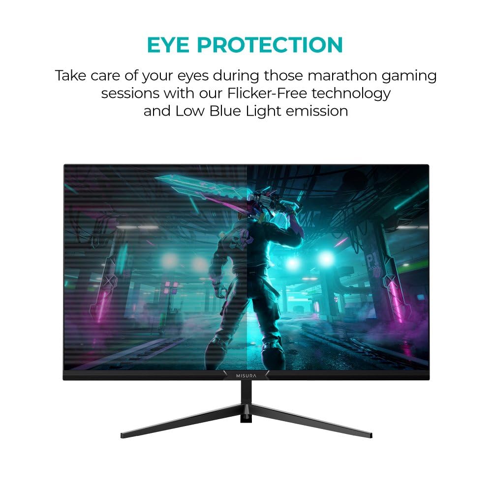 MISURA | Monitor Gaming 27" | 240 Hz | Full HD | 178º | 1ms | Freesync, GSync | Antiparpadeo | Low Blue | HDR | Altavoces Integrados | CM27BFA