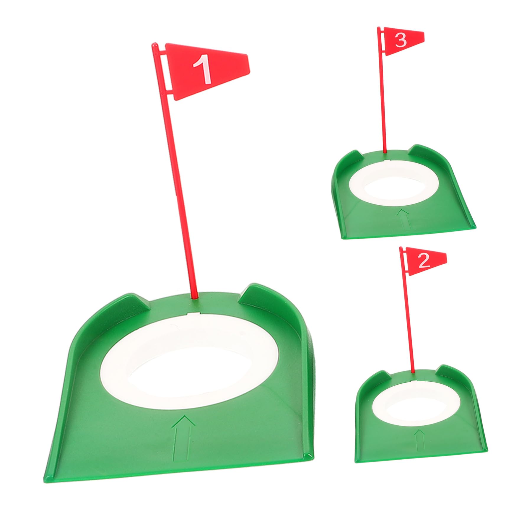 GOOHOCHY Golf Putting Hole Cup Ring 3pc Plastic Putting Aid Cup Set Training Tool for Golfer's Accuracy