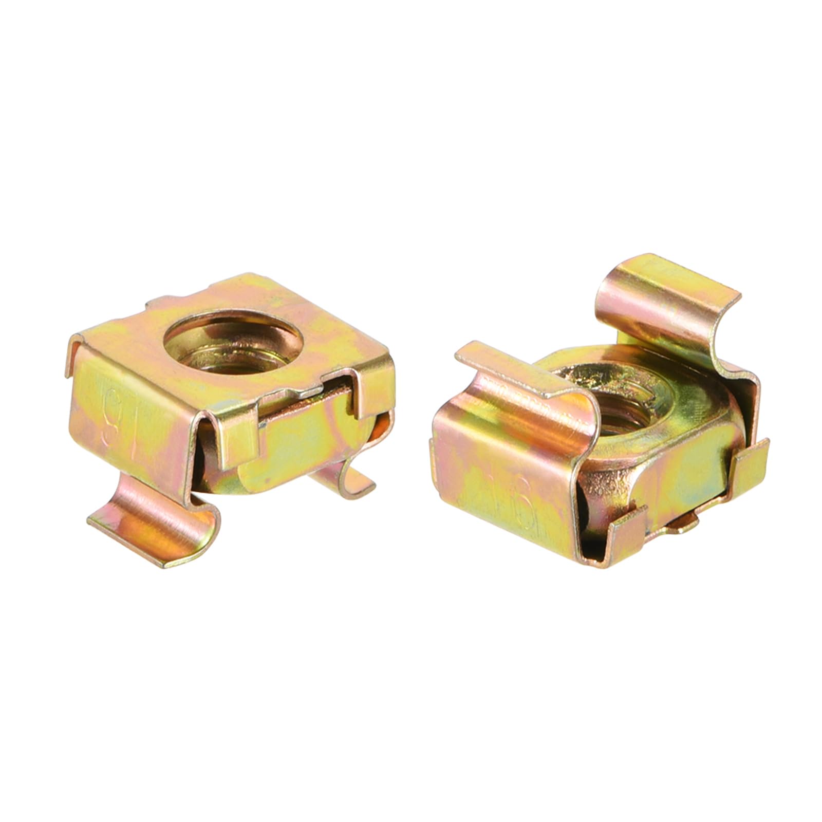 QUARKZMAN Dadi a Gabbia M6 per Armadi Rack Server, Acciaio Carbonio Zincato Giallo, 50pz