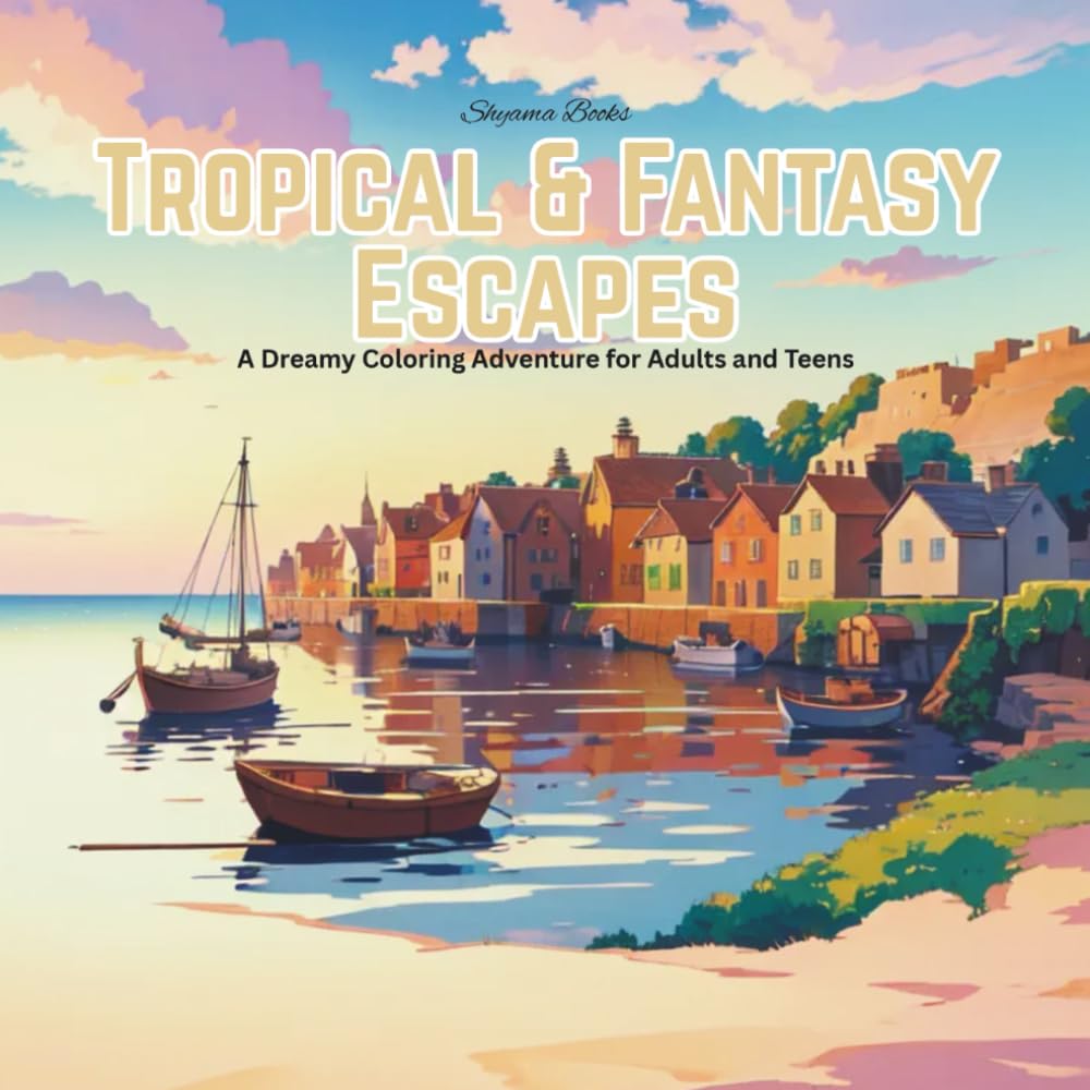 Tropical & Fantasy Escapes: A Dreamy Coloring Adventure for Adults and Teens: Relaxing tropical islands, magical beaches, and fantasy landscapes to ... (Relax. Create. Explore Nature’s Beauty))