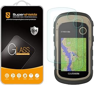 Supershieldz (2 Pack) Designed for Garmin eTrex 10, 20, 20x, 22x, 30, 30x, 32x Tempered Glass Screen Protector, Anti Scratch, Bubble Free