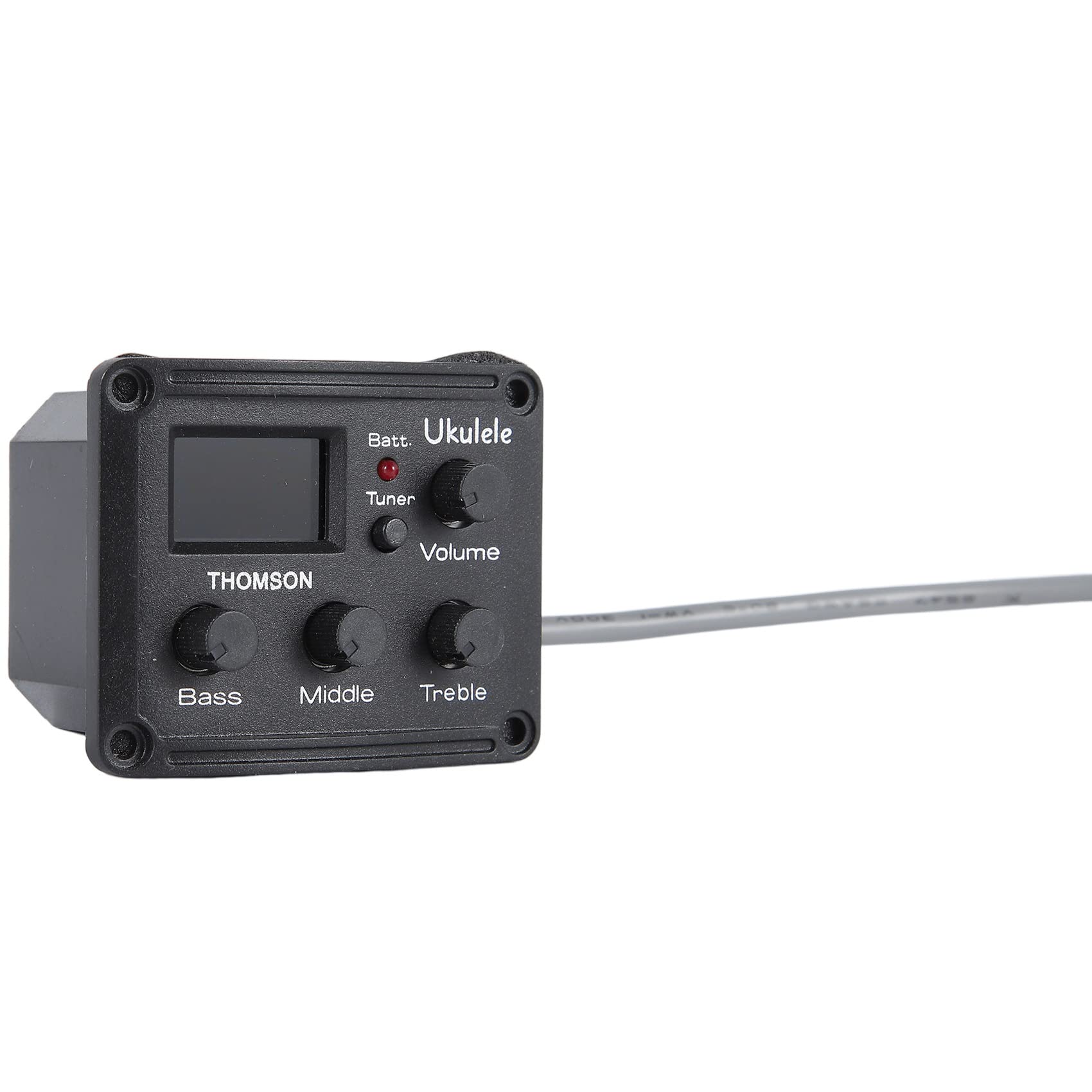 Ukulele Uke Piezo Pickup Preamp - di sintonizzatore equalizzatore a 3 bande con display LCD