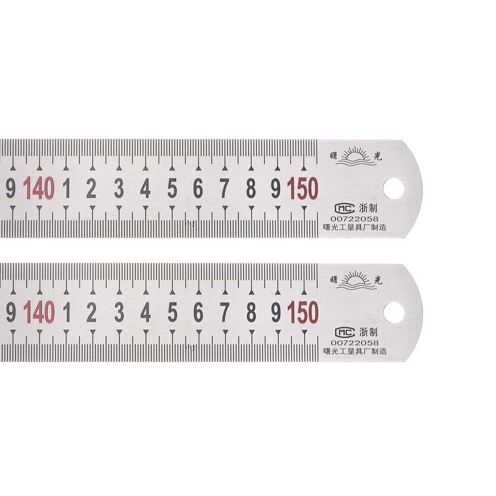 Droit Règle Pouce Métrique Acier Inoxydable Mesure Outil Avec Suspendu