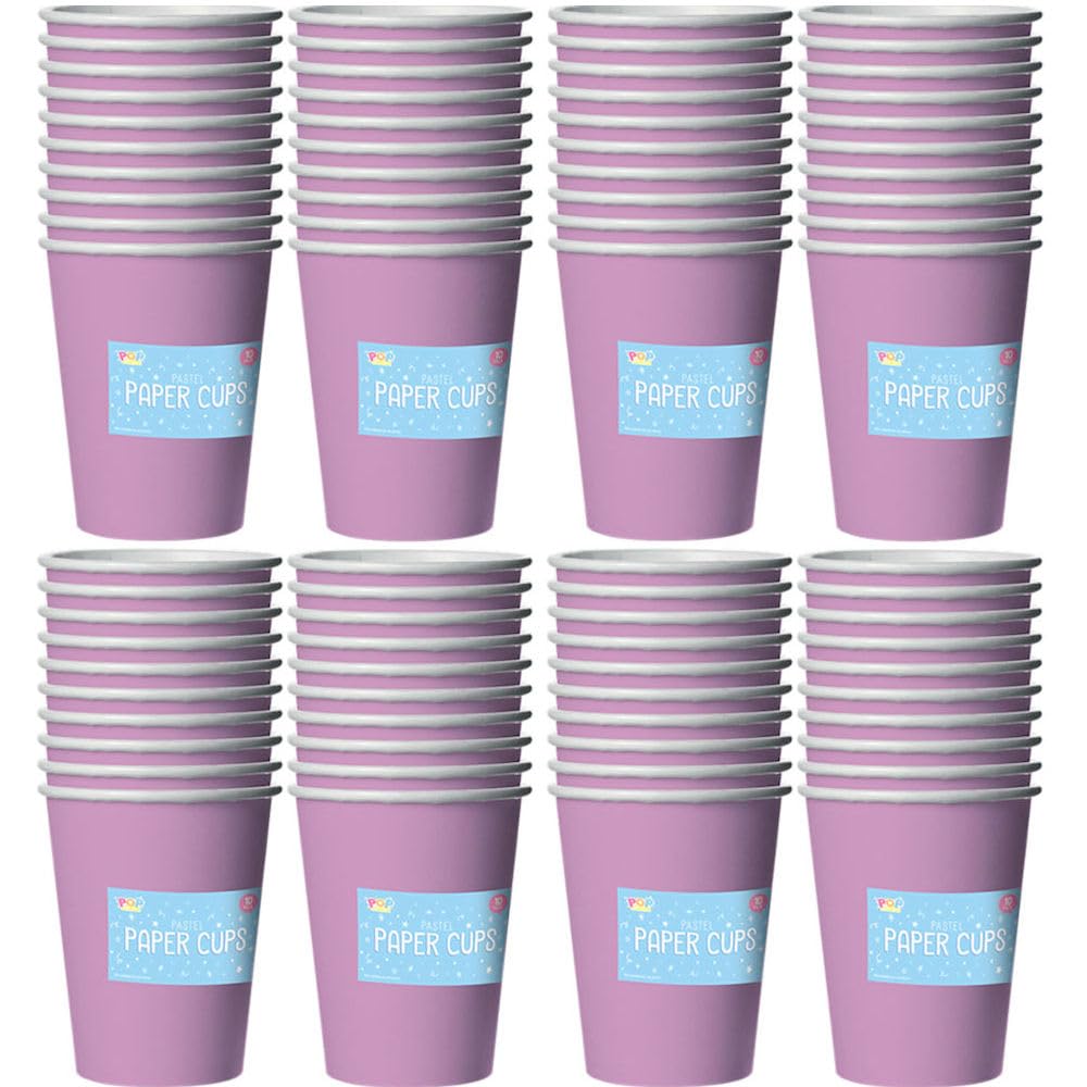 Pastel Purple Paper Cups – Elegant & Sturdy Disposable Cups for Parties & Events | Eco-Friendly & Versatile (80)