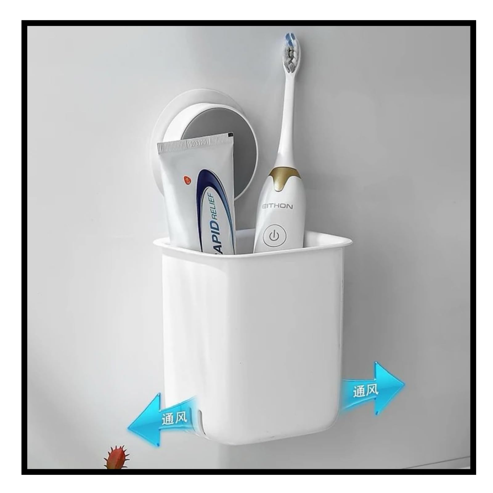 2 Pack Self Adhesive Toothbrush Holder - Bathroom Organizer -8