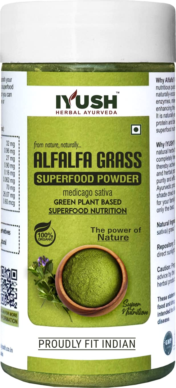 IYUSH Herbal Ayurveda Alfalfa Superfood Powder - 100gm (B07ZXFNQ2T) Amazon Price History, Amazon Price Tracker