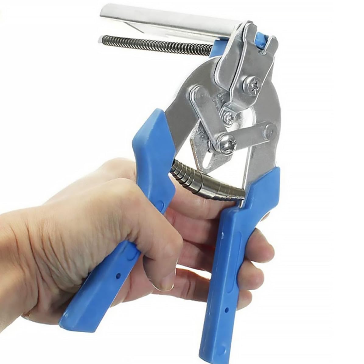 ifundom Alicate para Instalación de Anillos Pinza de Cierre de Anillo Acero Inoxidable y Plástico Semiautomático Instalación Rápida con Clip para Jaulas de Aves