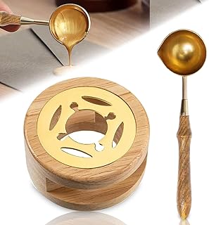 Aquecedor de selos de cera, kit de vedação de cera, conjunto de cera de selagem retro, para artesanato selo cera ferramenta Diy, 2 peças