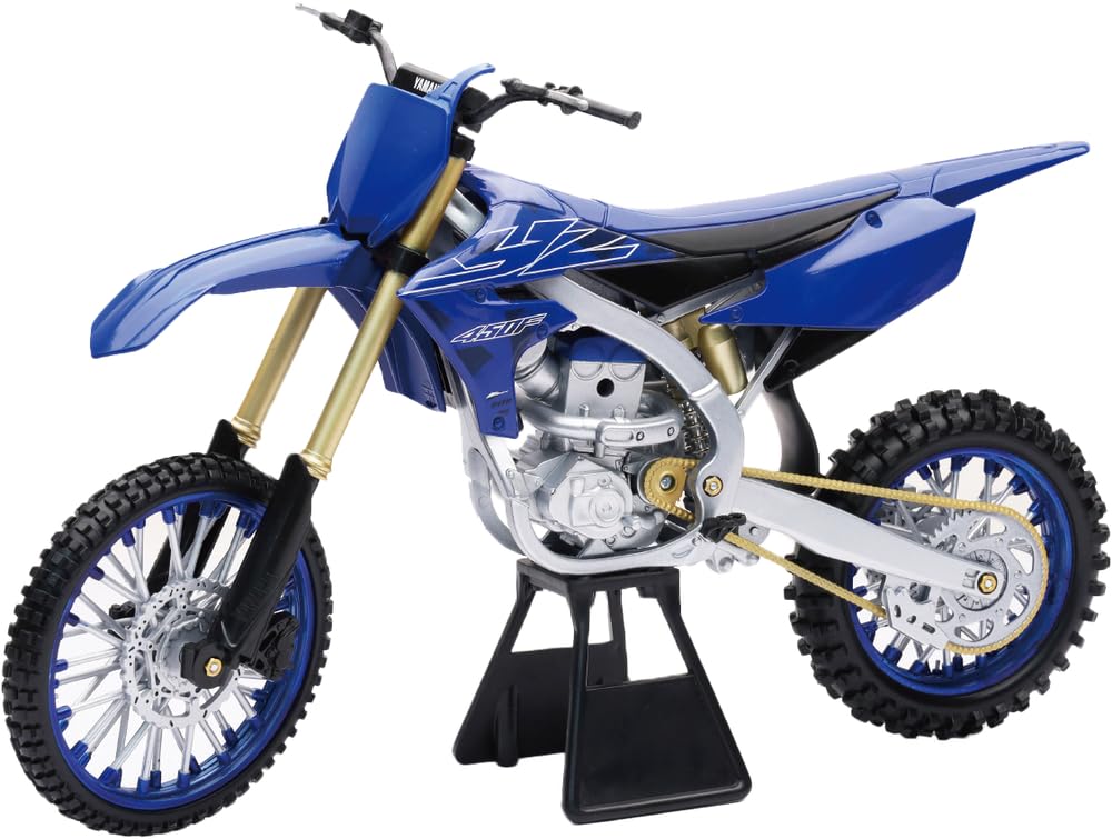 New-Ray Yamaha YZ450F Dirt Bike Motorcycle Blue and Black 1/6 Diecast Model 49703