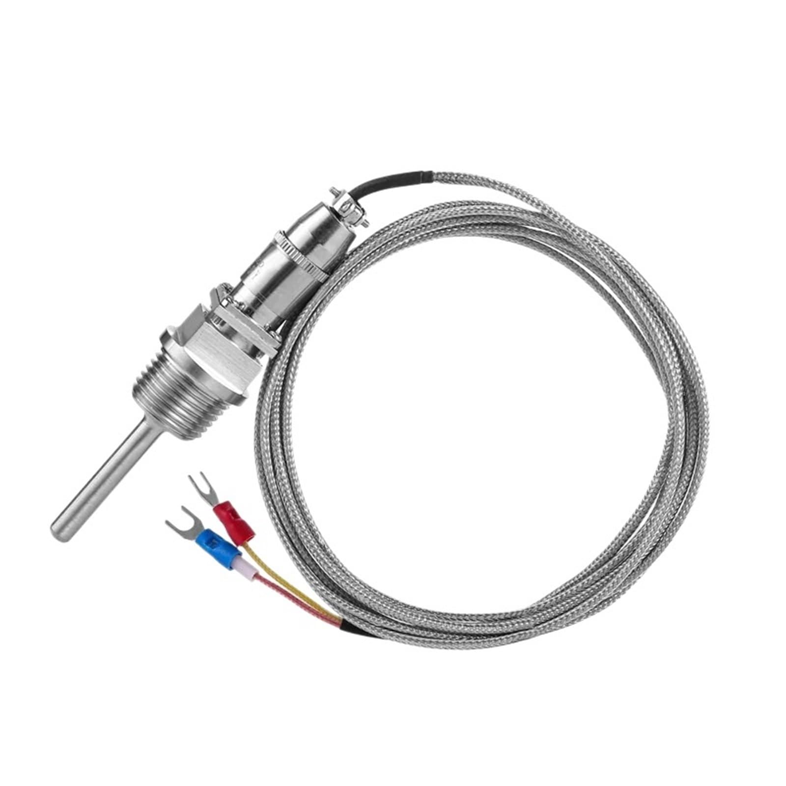 1250°C Typ K Odłączane złącze 3-pinowe Czujnik temperatury Sonda ze stali nierdzewnej Termopara Gwint rurowy 1/2''NPT