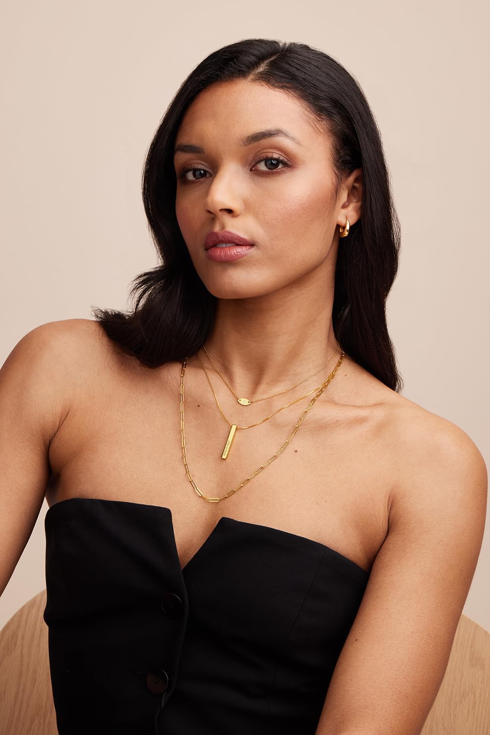 Theo Grace Personalized Dimensional Totem 3D Bar - Engraved Name Necklace - Custom Made Jewelry for Her, Women - Dainty Gift for Mother's Day, Christmas