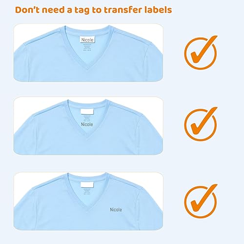 Miniatura 4 de Calcomanías de etiquetas personalizadas (100 unidades), etiquetas de nombre de 1.6 x 0.6 pulgadas, etiquetas para ropa, suministros de guardería