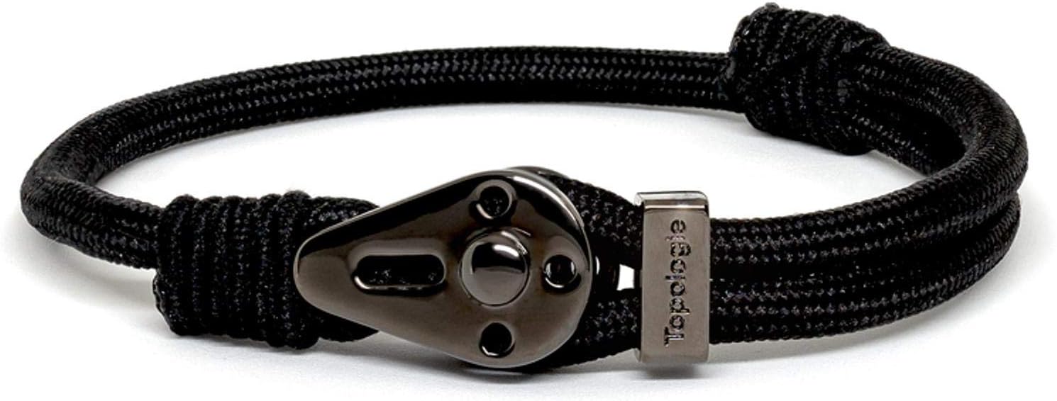 Topologie Bracelets Yosemite Chrome Black Black Solid 5mm