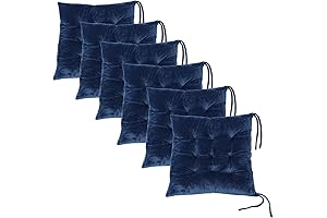 Plush Velvet Comfort: 6 Pack Chair Pads for Uncompromised Comfort and Style