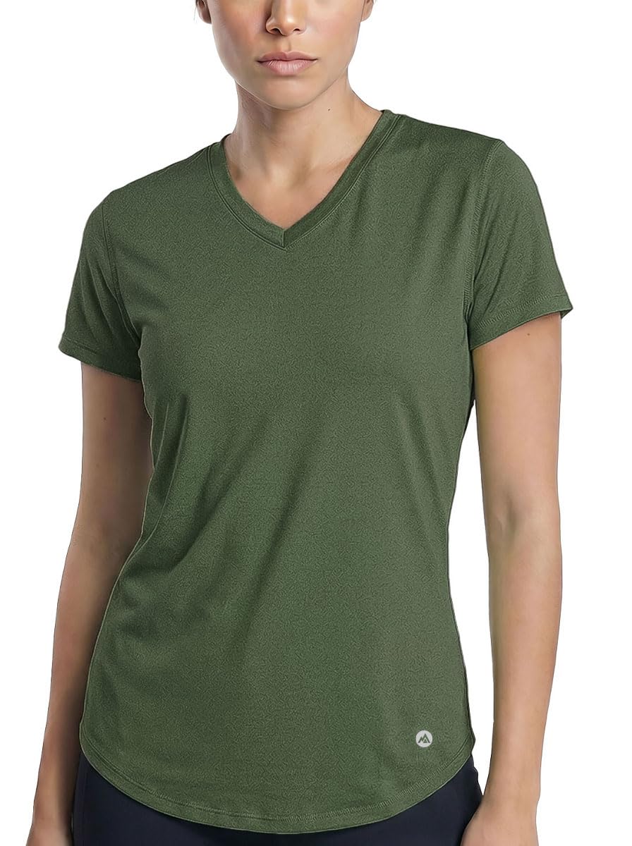 Women's Instant Cooling V Neck Shirt, UPF 50+ Sun Protection