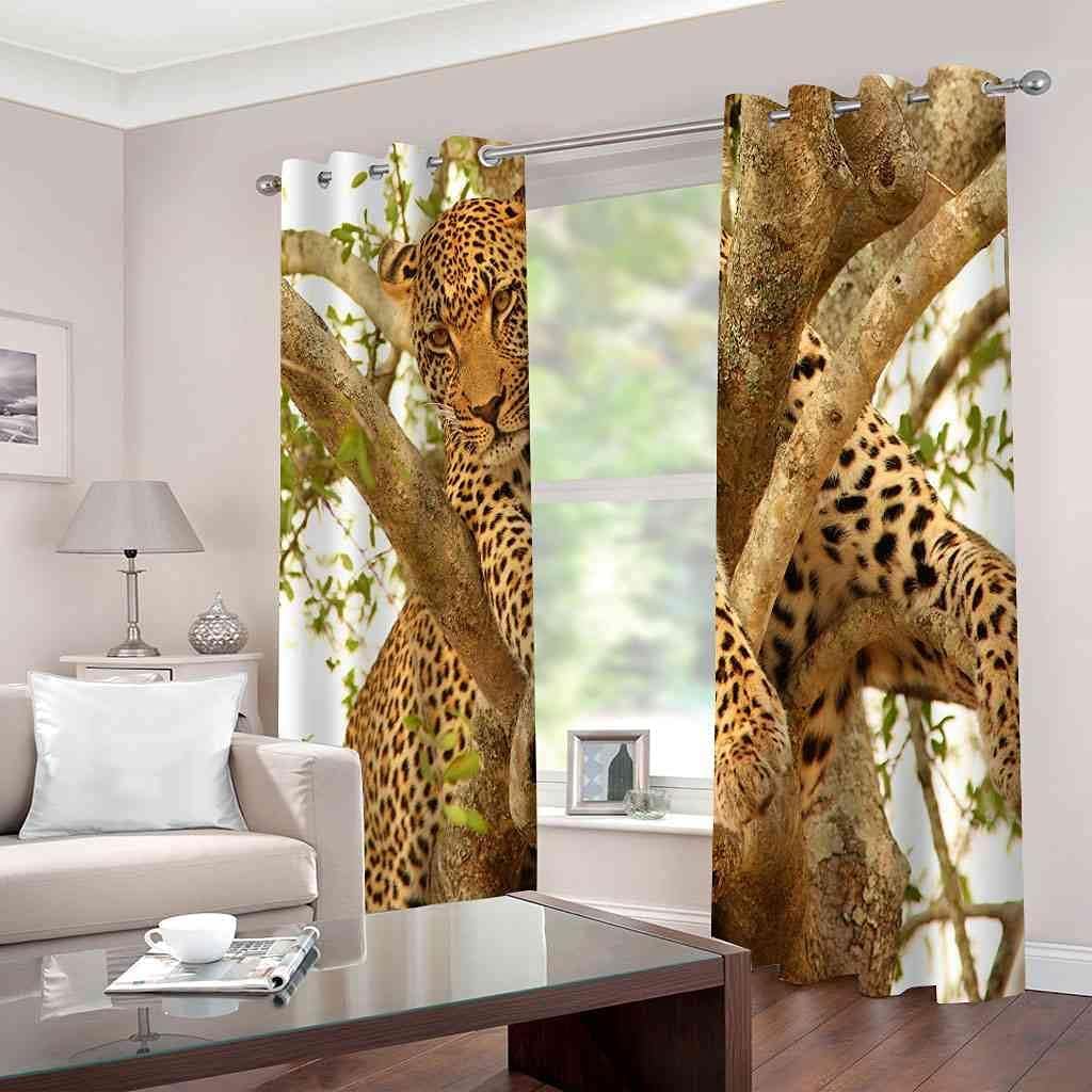 Cortinas Opacas para Ventanas Infantiles Animal Cortinas Opacas para Ventanas Infantiles 3D Patrón Cortinas Salon Dormitorio Moderno Reduccion Ruido Cortinas-5867510843261590