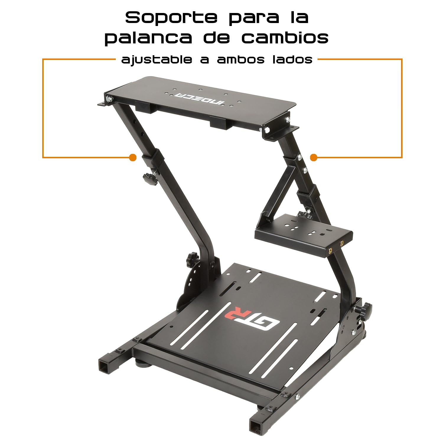 Soporte para Volante, INDECA STD-20 Racer GTR, Gaming Stand, Wheel Stand, Soporte de simulación, Plegable, Soporte Caja de Cambios, Soporte para Pedales Compatible con Primeras Marcas