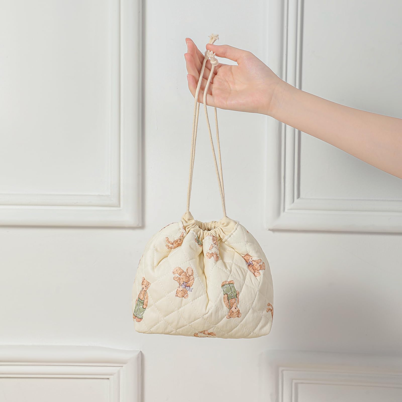 Cotton Quilted Makeup Bag
