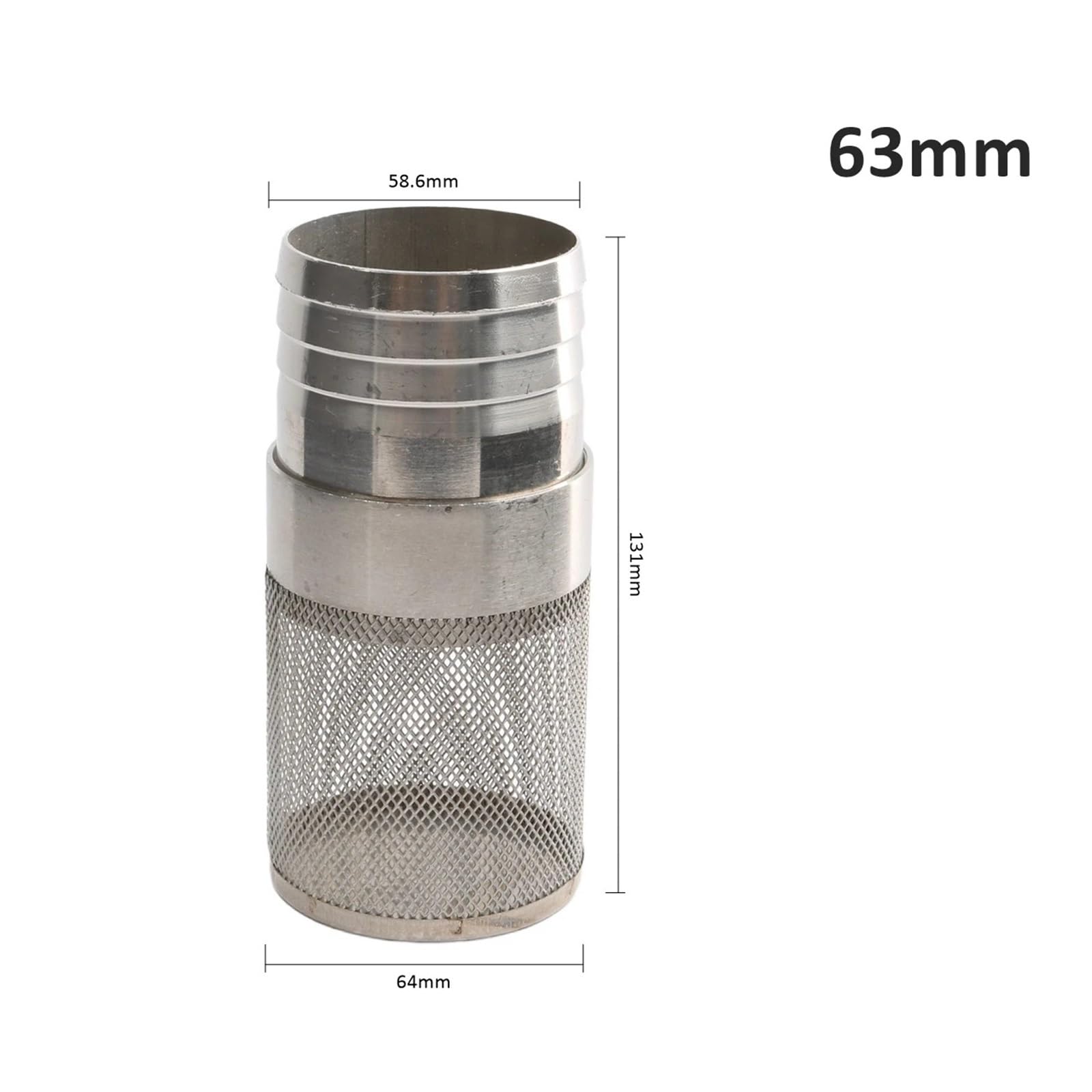 20-63mm schermo di filtro con giunto di pagoda per tubo della pompa | Raccordi per tubi di irrigazione per giardini agricoli inossidabili 304(63mm)