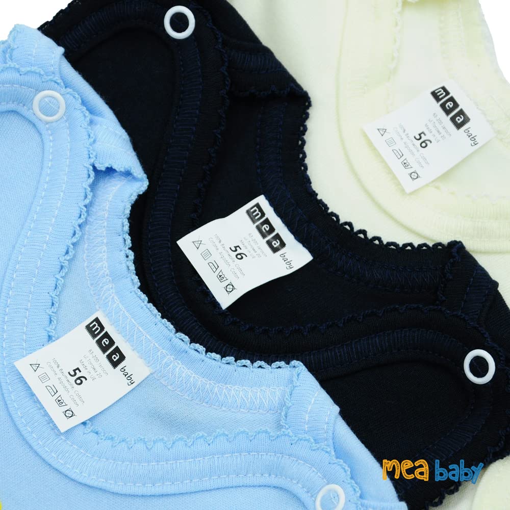 MEA BABY Pelele de bebé unisex con estampado 100% algodón en paquete de 5 unidades para bebé para niñas, Para niños 2, 9 mes
